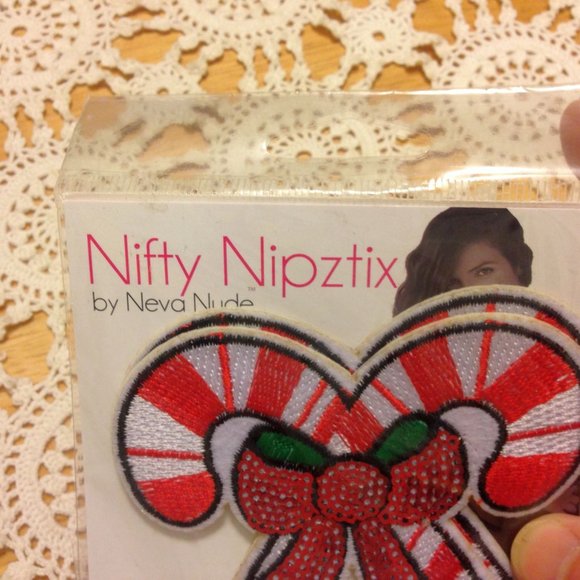 New candy cane Christmas nipple pasties - Picture 4 of 7